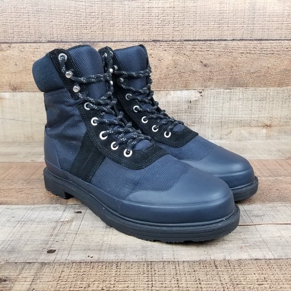 Hunter Other - Hunter Original Insulated Commando Men Sz 8 Boot Blue Black Rain Lace Up Lined